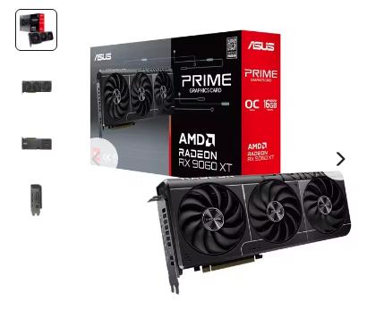 [알리] ASUS PRIME 라데온 RX 9060 XT OC D6 16GB 대원씨티에스(국내)(…