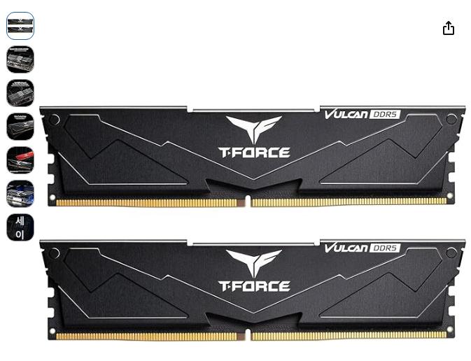 [일마존] 팀그룹 T-포스 벌칸 DDR5 6,000MHz 64GB (32GB x 2개), CL38… 게시물 대표 이미지